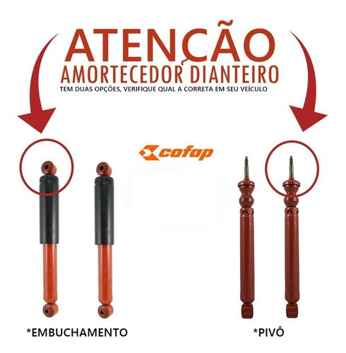 Imagem 2 de 4 de Amortecedor Traseiro Dianteiro Fusca Sem Pivô Originais 4 Pç