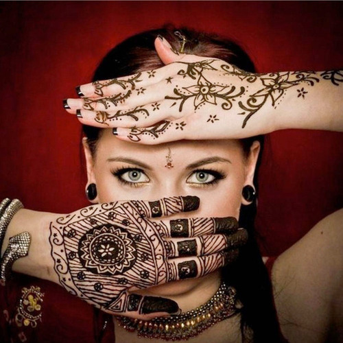 Henna Natural Tatuajes Temporales 2 Tubos Golecha A Escoger