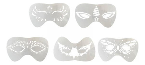 4 Plantillas De Pintura Facial Irregular Mariposa Mariposa