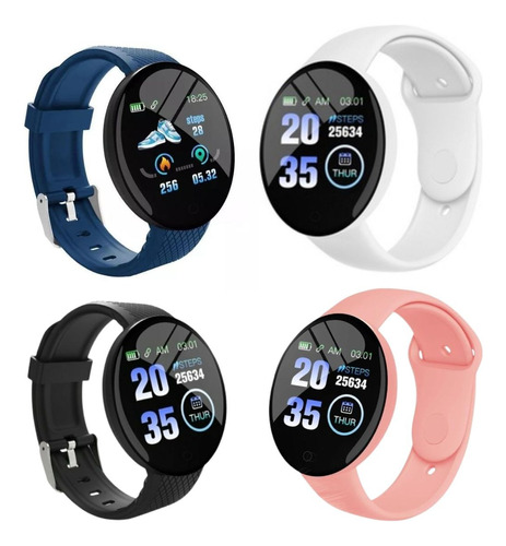 Smartwatch Inteligente D18 Combo X4 Colores Ideal Regalos!