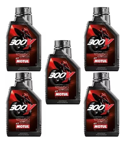 5l Aceite Motul 300v Race 15w50 S1000rr Zx6r Zx10r R1 Gsx V4