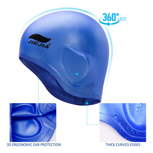 Gorro De Natación De Silicona Ergonómico 3d Con Forma De Ore
