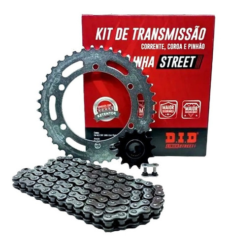 Kit Transmissão Relação Did C/ Retentor Honda Xre300 Xre 300