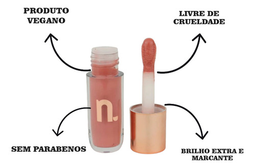 Gloss Instant Glow - Nina Make Up Cor Blessed