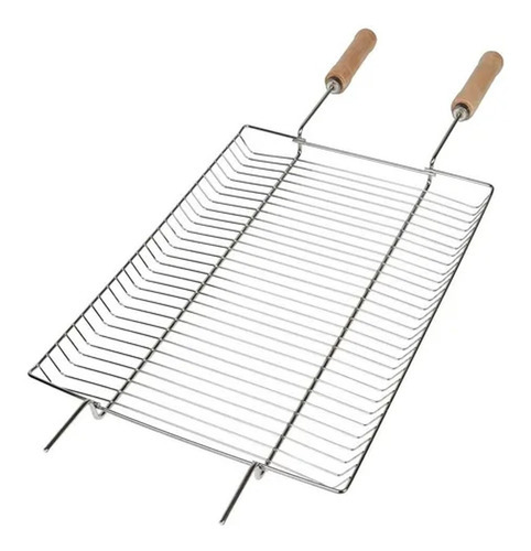 Grelha Churrasco Big Grill P/ Carnes Pesca Camping 36x84 Mor