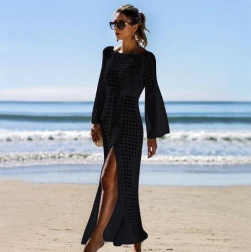Salida De Baño Larga Vestido Para Playa Fashion Blogger