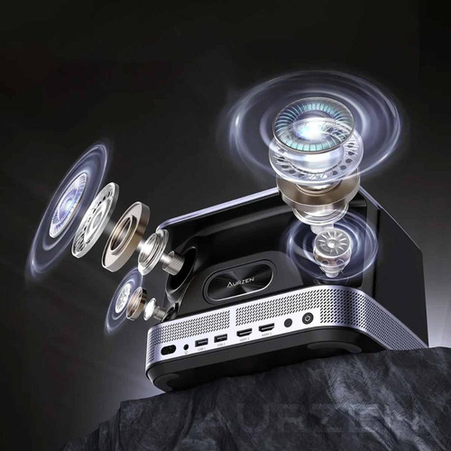 Projetor Aurzen Boom 3 C/ Wifi Bluetooth Alto-falantes 36w