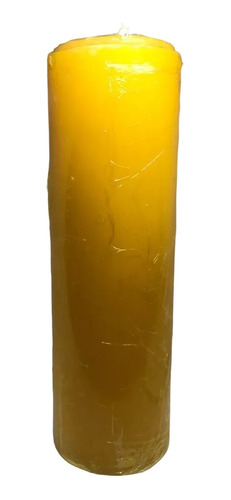 Cirio Liso Color Amarillo Grande 1 Kilo (7.5cmx24cm)