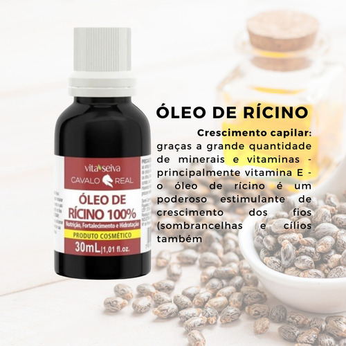 Imagem 3 de 7 de Óleo De Rícino Cavalo Real Vita Seiva 100% Vegetal