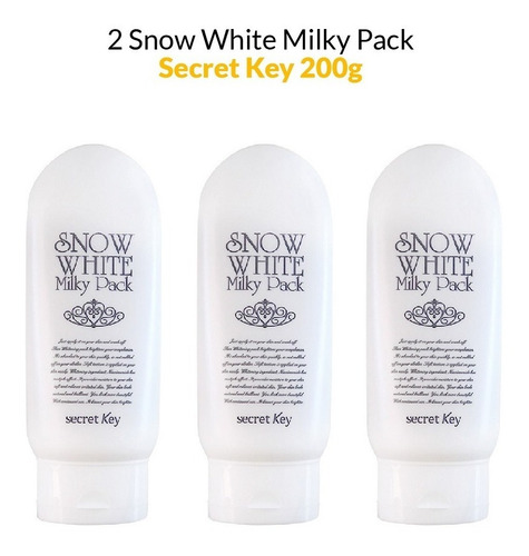 Crema Aclarante Snow White Milky Pack 200g 3 Unidades