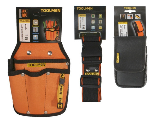 Imagen 5 de 8 de Cinturón Porta Herramientas Celular Toolmen T92 + T95 + T72