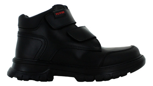 Yuyin Zapato Escolar Contactel Piel Negro Niño 81836