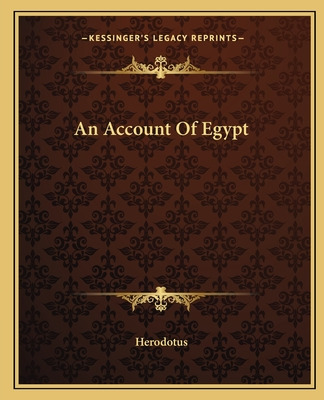 Libro An Account Of Egypt An Account Of Egypt - Herodotus