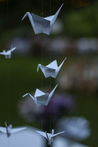 Cortina De Grullas De Origami