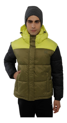 Campera Hombre Montagne Lars Inflable Puffer Simil Pluma