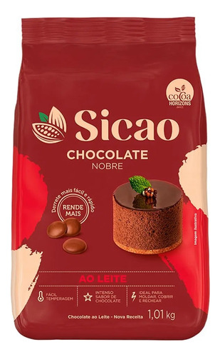Chocolate Nobre Ao Leite Gotas 1,01kg Sicao