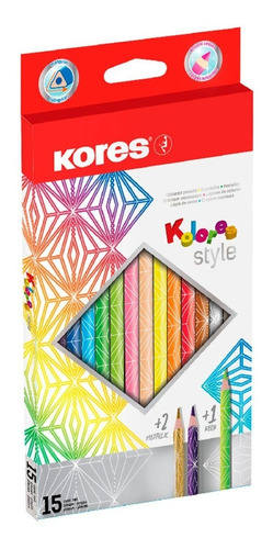 Creyones Kores De 15 Colores Style