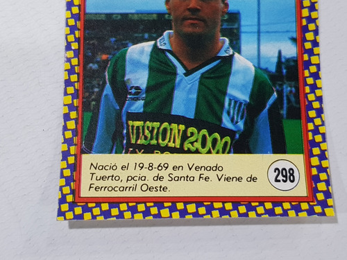 Imagen 4 de 4 de Antigua Figurita Banfield N° 298 Futbolomanía 1993 Mag 58908