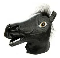 Comprar Mascara De Cavalo Cabeça De Cavalo Preto Fantasia Cosplay