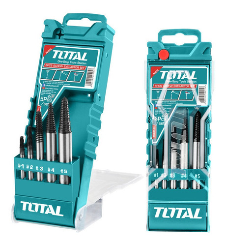 Extractor De Tornillos Jgo X 5 Pzas Total Tools Tacse0056