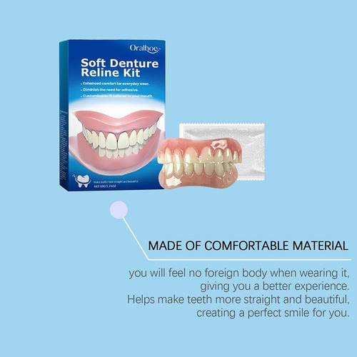 Kit De Rebase De Silicona Blanda Para Prótesis Dentales