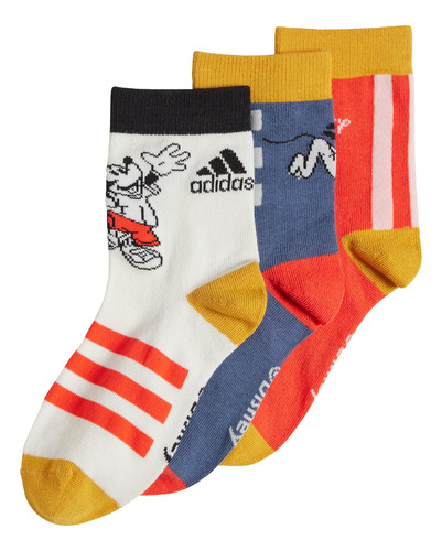 Medias Mickey Mouse De Disney 3 Pares Niños Iu4860 adidas