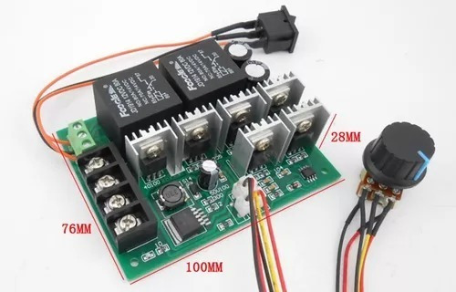 Imagen 2 de 5 de Pwm Control Velocidad Motores Dc 10-50v 40a Con Reversion