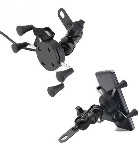 Soporte De Celular Para Moto Con Cargador Usb/ Elpreciobajo