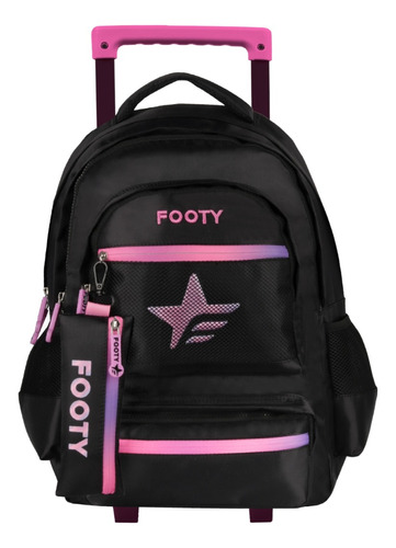 Mochila Con Carro Big Kids Attitude Footy Canopla Colgante