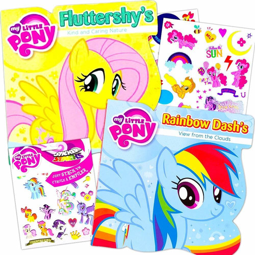 My Little Pony Board Books Set -- 2 Books With Mlp Stickers