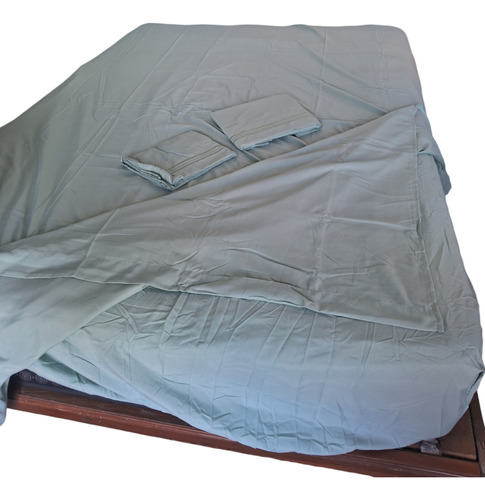 Juego De Sabanas King Size Azul Petroleo