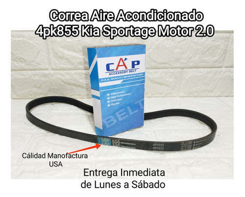 Correa Aire Acondicionado Kia Sportage 2.0 4pk855 