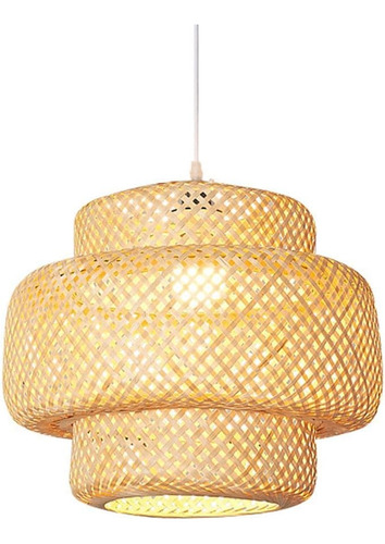 Lámpara Colgante De Bambú 35 Cm