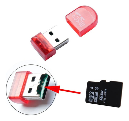 Lector Memoria Micro Sd Usb Celu Mini Portamemoria Supli