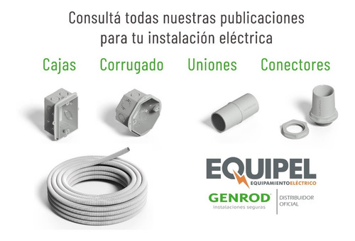 Imagen 2 de 5 de Caño Corrugado Ø20mm (3/4'') X 25mts Genrod Pvc Ignífugo