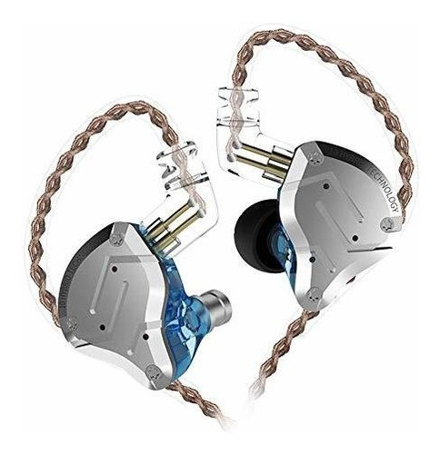 Auriculares Kz Zs10 Pro In Ear Monitor Blue No Mic