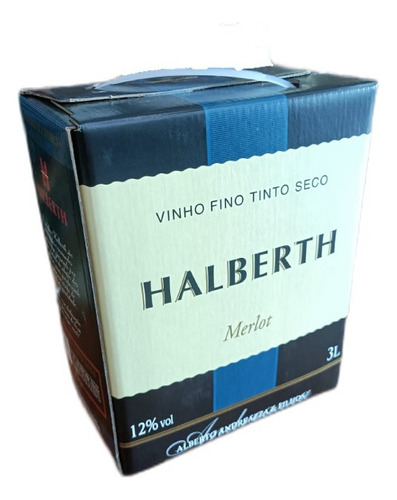 Vinho Tinto Seco Halberth Merlot Bag 3l