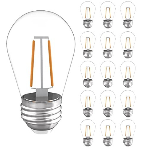 Focos Led - 15 Pack S14 Led Bulbs For Outdoor String Lights,