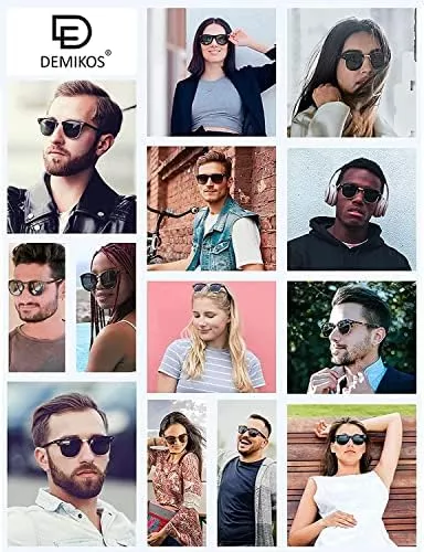 DEMIKOS Gafas de sol polarizadas para hombre, lentes de espejo retro de  moda para conducir, pescar, protección UV400