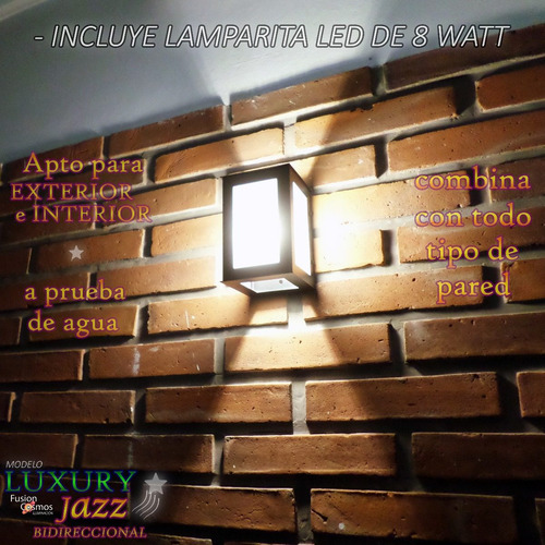 Imagen 4 de 10 de Bañador Led Exterior Para Pared Efecto Luminaria 8w Pack X4u
