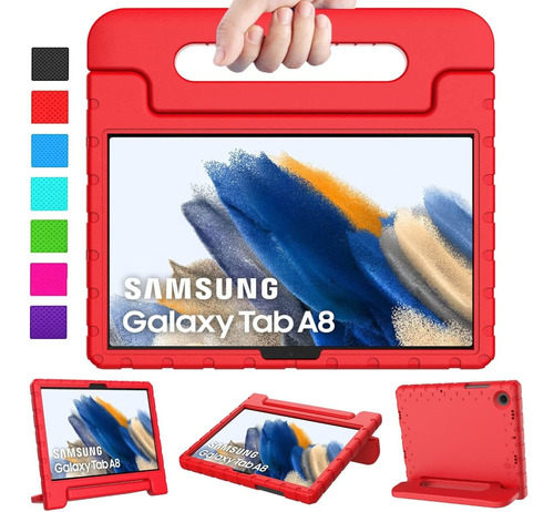 Funda Para Samsung Galaxy Tab A8 10.5 Sm-x200 X205 X207 Roja