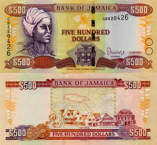 Jamaica - 500 Dólares - Año 2021