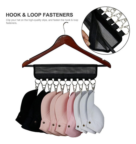 A Organizador De Sombreros Con 10 Clips, Soporte Para