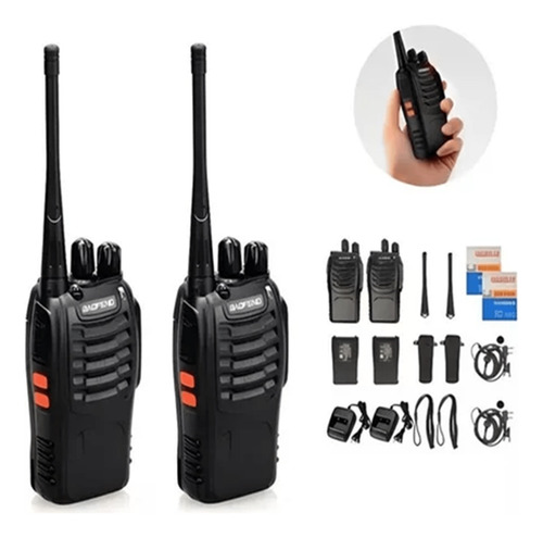 Radios Walkietalkie 888s Uhf 400-470 Mhz 5km Con Manoslibres