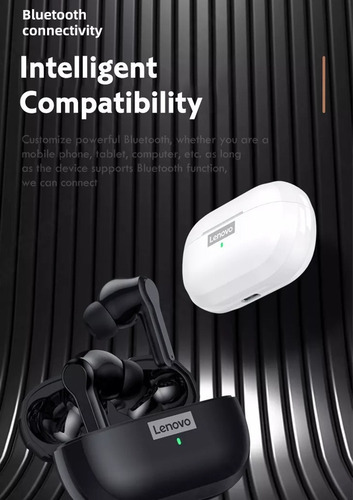 Imagen 4 de 10 de Auriculares in-ear inalámbricos Lenovo LivePods LP1S negro