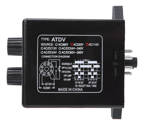 . Relé Temporizador De Encendido Y Apagado Con Mando Doble,