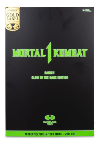 Figuras De Acción De Mcfarlane Mortal Kombat Raiden (gitd)
