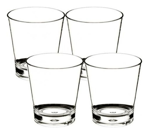 Copo Acrílico Resistente De Shot 75ml Cristal Tequila C/30un