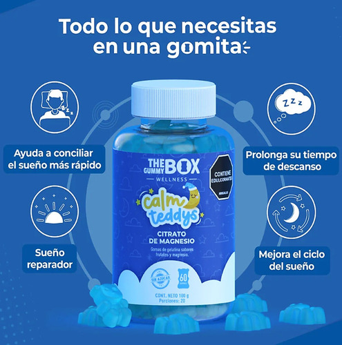 The Gummy Box Calm Vibes Teddys Sueño Reparador Niños 180g