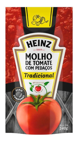 Molho De Tomate Heinz Tradicional Sachê 340g
